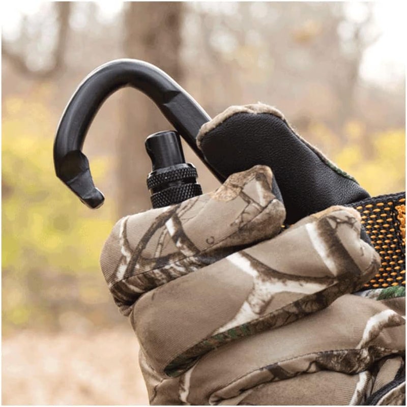 Muddy Outdoors Safety Harness Heavy-Duty Aluminum/Steel Easy to Use One-Hand Design Carabiners for Tree Climbing & Hunting - Image 1