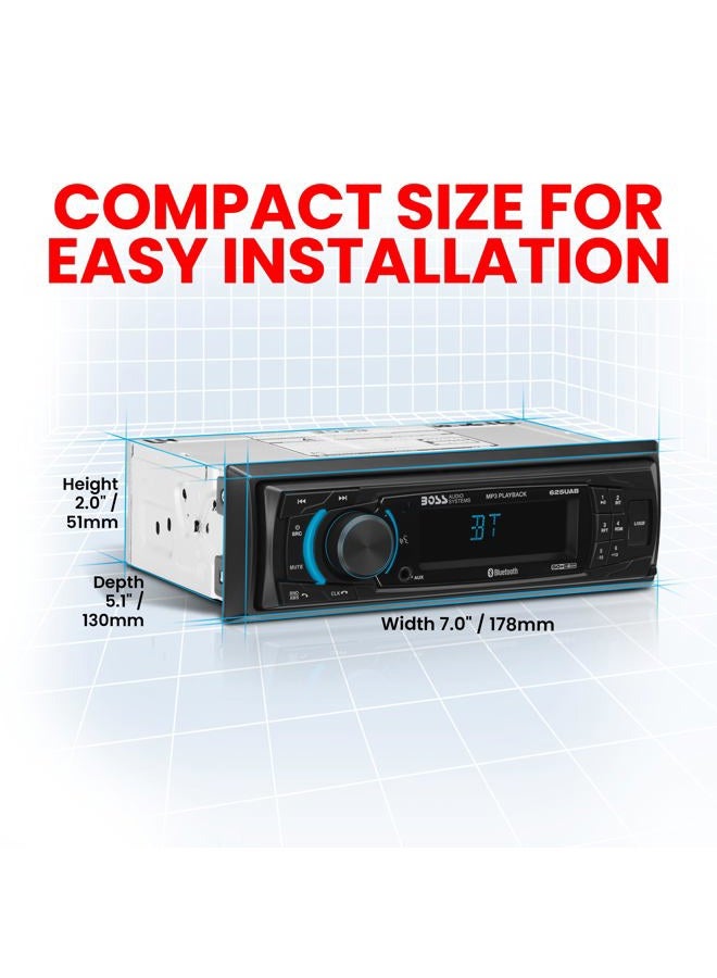 BOSS AUDIO SYSTEMS 625UAB Single DIN Car Stereo with Bluetooth - No CD DVD Player, AM/FM Radio Receiver, Aux Input, USB - Image 5