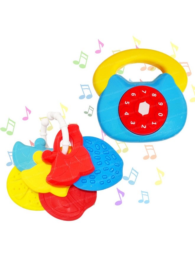 فنبلاست خشخيشة FunBlast للأطفال - ألعاب خشخيشة للأطفال الرضع والأطفال الصغار، لعبة خشخيشة تصدر أصواتًا للأطفال حديثي الولادة، ألعاب للأطفال الرضع، ألعاب التنمية المبكرة للأطفال بعمر 3 أشهر فما فوق (عبوة من 4 قطع) - Image 1