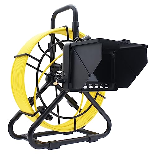 KAOLALI Endoscope Camera with Light Endoscope Sewer Pipeline Inspection Camera 6 LED Light with DVR Function and Snake Cable 5” high Resolution Screen Waterproof for Home Pipe Sewer Plumbing - Image 1