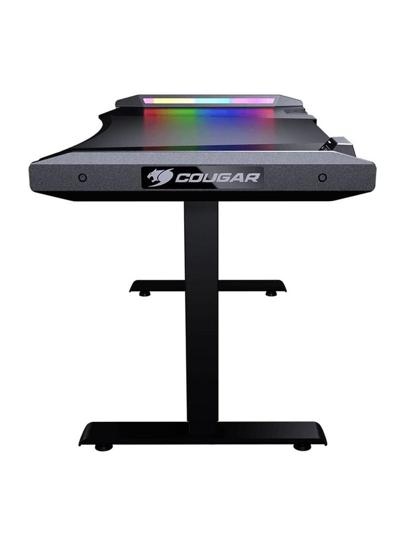 Cougar E-Mars Electrical Gaming Desk, Dual-Sided Rgb, Automatic Safety Brake, 100Kg Maximum Lifting Capacity, Steel-Frame, Ergonomic & Scratch Resistant Gaming Space - Black - Image 3