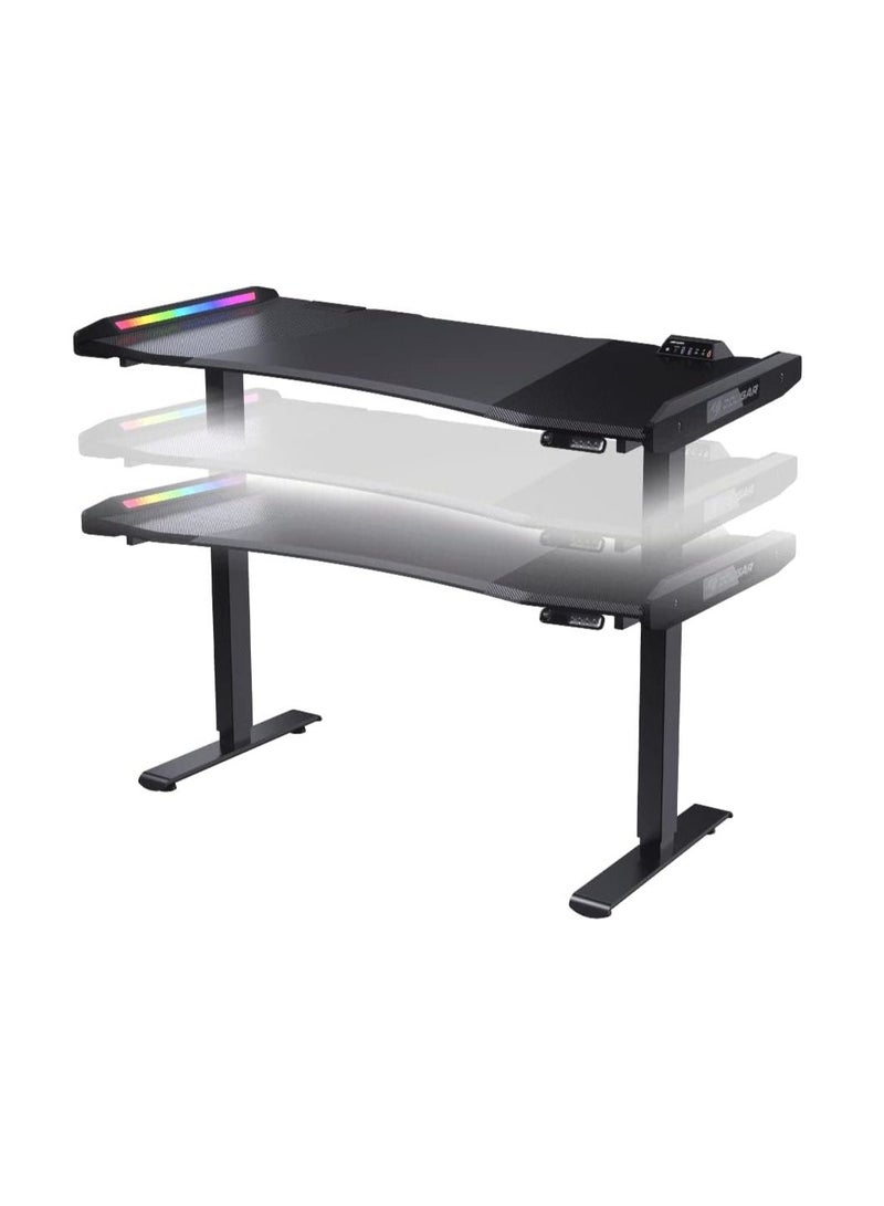 Cougar E-Mars Electrical Gaming Desk, Dual-Sided Rgb, Automatic Safety Brake, 100Kg Maximum Lifting Capacity, Steel-Frame, Ergonomic & Scratch Resistant Gaming Space - Black - Image 4