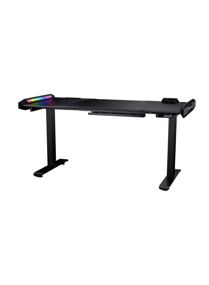 Cougar E-Mars Electrical Gaming Desk, Dual-Sided Rgb, Automatic Safety Brake, 100Kg Maximum Lifting Capacity, Steel-Frame, Ergonomic & Scratch Resistant Gaming Space - Black - Image 2
