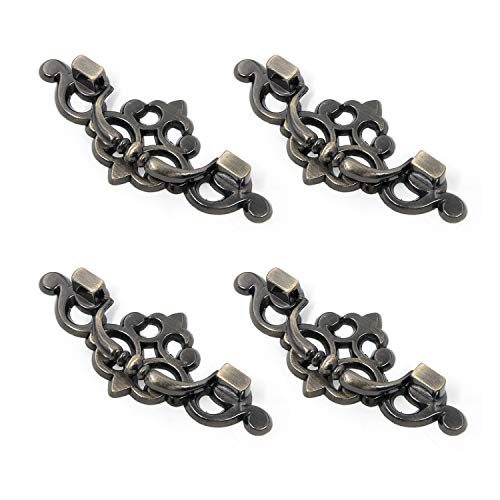 Mcredy Drop Bail Pulls Cabinet Pulls Retro Bronze Mounting Hole Distance 64mm/2.5" Handle Pulls Set of 4 … - Image 1