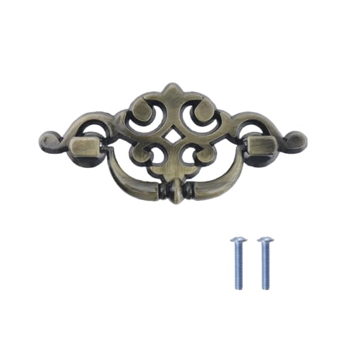Mcredy Drop Bail Pulls Cabinet Pulls Retro Bronze Mounting Hole Distance 64mm/2.5" Handle Pulls Set of 4 … - Image 2