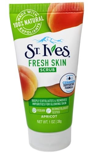 St. Ives Fresh Skin Scrub, Deep Exfoliator Skin Care for Clean, Glowing Skin, Apricot, 1 OZ - 12 Pack - Image 1