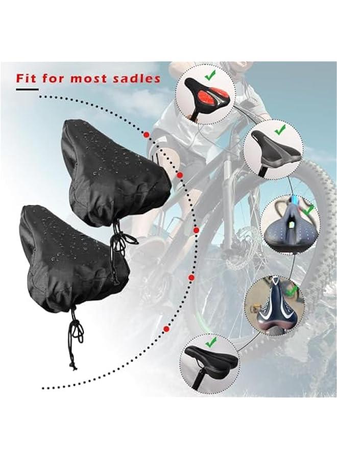 Bike Seat Cover with Drawstring Waterproof Bicycle Mountain Rain Dust Protective Cushion Saddle Accessories 5 - Image 2