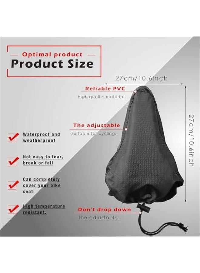Bike Seat Cover with Drawstring Waterproof Bicycle Mountain Rain Dust Protective Cushion Saddle Accessories 5 - Image 4