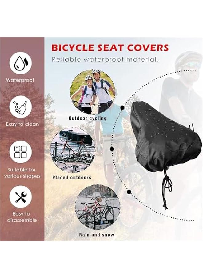 Bike Seat Cover with Drawstring Waterproof Bicycle Mountain Rain Dust Protective Cushion Saddle Accessories 5 - Image 3