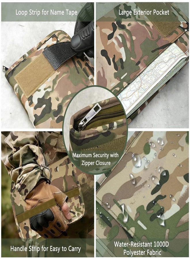 CUGBO 7PC Waterproof Notebook Set, Zippered Tactical Army Military Notebooks Padfolio Organizer with 5pc All-Weather Top-Spiral A5 Stone Paper Notepads and Pen for Outdoor Activities Recording Hiking - Image 4