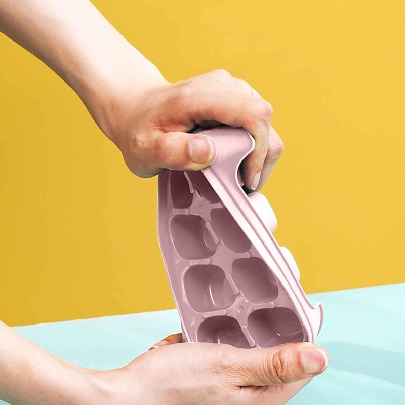 comfrt Ice Cube Mould, Homemade Ice Maker Ice Box with Lid Plastic Home Ice Maker Ice Box Summer Homemade Ice Ice Box - Image 2