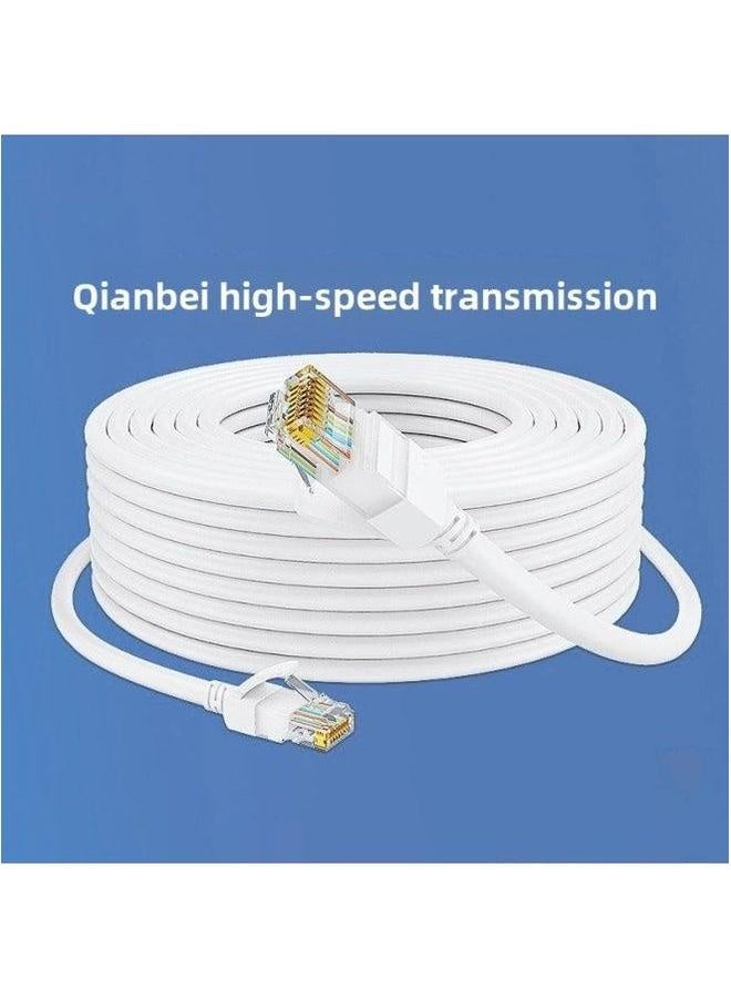 Network Cable Household Super 6 Class 5 Router Computer Broadband Connection Outdoor High Speed 10m20 M Gigabit-Color:Six Types Of Black Round Wire 【gigabit Cable】 Without Freezing-Line Length:2 - Image 2