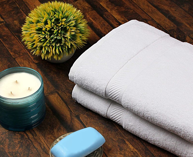 SIMPLI-MAGIC Cotton Set  Towels  24x46  White  6 Count - Image 3