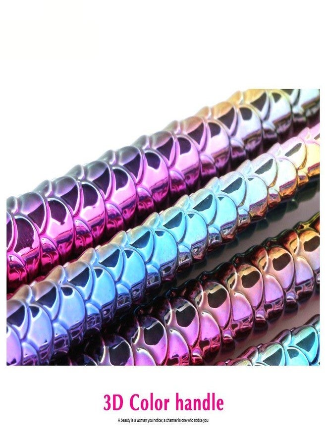 PREPSTO 10 Pcs Mermaid Makeup Brush Set Professional Eye Makeup Brushes For Eyeshadow Concealer Eyeliner Brow Blending Brush Tool - Image 3