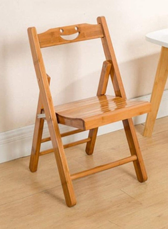 HOME TASTE TOMSUN Bamboo Wooden Folding Chair Folding Beach Picnic Seat Camping Chair for Dining, Fishing Wooden Chair for Indoor/Outdoor Living  - Image 1
