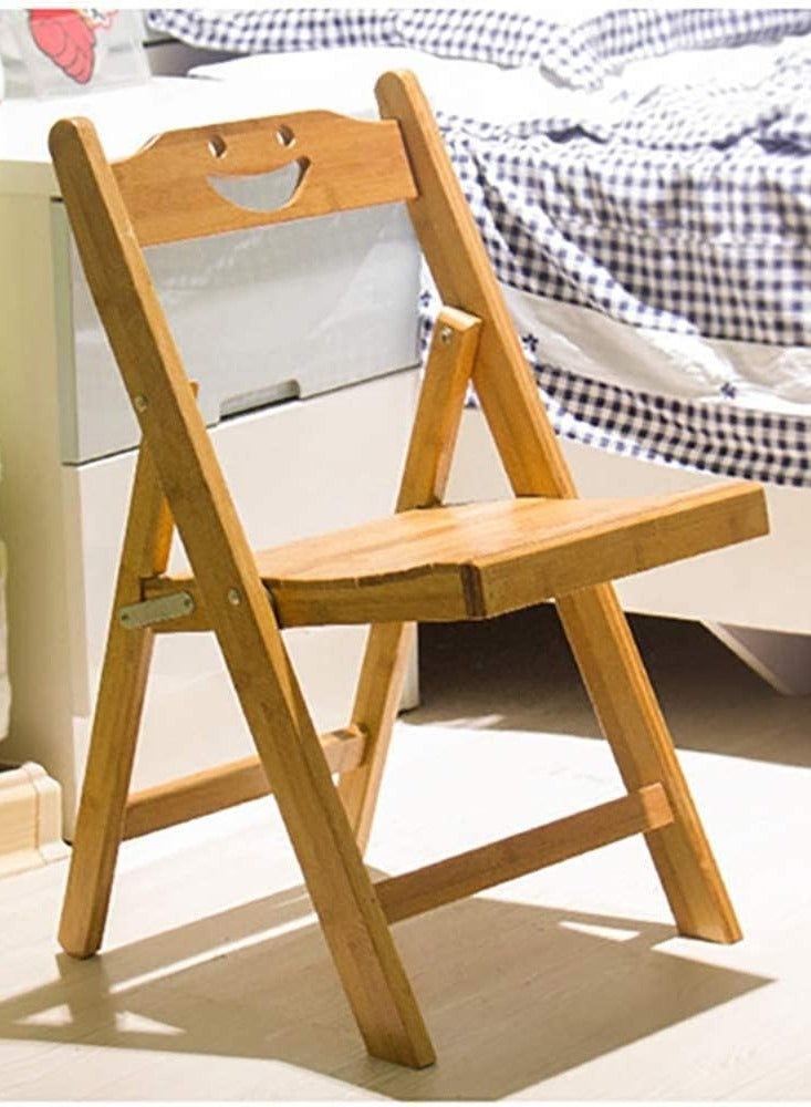 HOME TASTE TOMSUN Bamboo Wooden Folding Chair Folding Beach Picnic Seat Camping Chair for Dining, Fishing Wooden Chair for Indoor/Outdoor Living  - Image 2