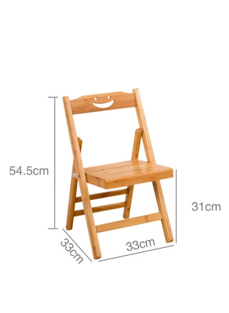 HOME TASTE TOMSUN Bamboo Wooden Folding Chair Folding Beach Picnic Seat Camping Chair for Dining, Fishing Wooden Chair for Indoor/Outdoor Living  - Image 3