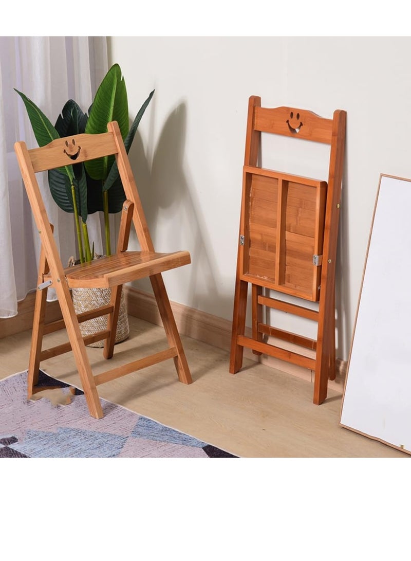 HOME TASTE TOMSUN Bamboo Wooden Folding Chair Folding Beach Picnic Seat Camping Chair for Dining, Fishing Wooden Chair for Indoor/Outdoor Living  - Image 4
