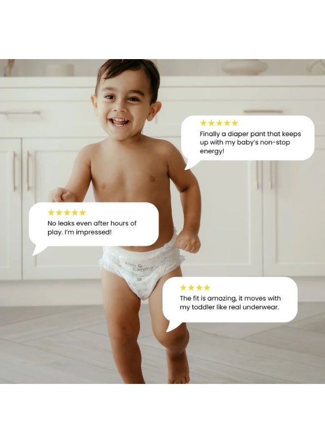 Kim & Kimmy Eco Diaper Pants, Size 5, 12-17 kg, 42 Pants - 12 Hour Leak Protection, No Rashes, Hypoallergenic, Ultra-Soft & Highly Absorbent - Cruelty Free & Vegan - Image 2