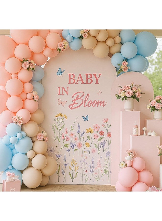 Faccito Baby in Bloom Sign Decal with Floral Design Baby in Bloom Party Decor Backdrop for Boy or Girl Shower Gender Reveal - Image 1