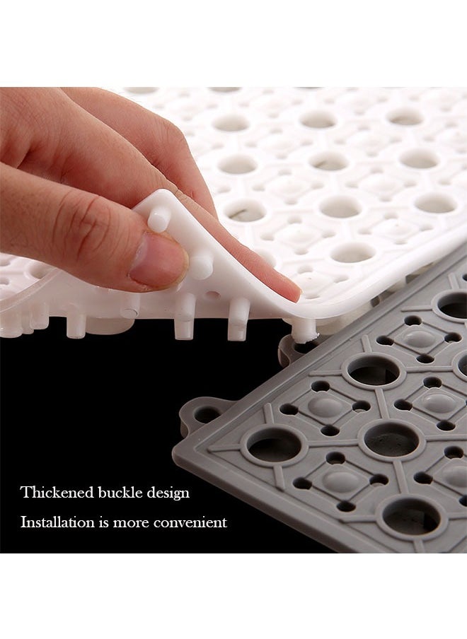 Generic - 6pcs Bath Mat Non-Slip Mat Anti Slip Pad with Massage Suction Cup Drainage Hole DIY Kitchen Bathroom Anti Slip Tile Pad for Swimming Pool Shower Pet Area(Green 30*30cm) - Image 1