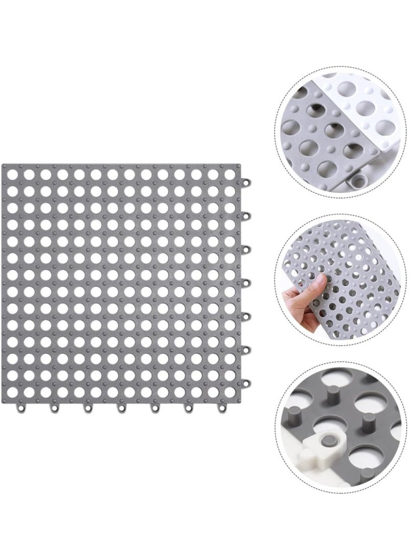 Generic - 6pcs Bath Mat Non-Slip Mat Anti Slip Pad with Massage Suction Cup Drainage Hole DIY Kitchen Bathroom Anti Slip Tile Pad for Swimming Pool Shower Pet Area(Green 30*30cm) - Image 1