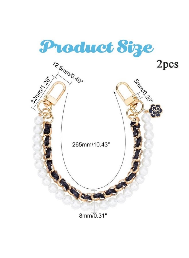  بالي حزام حقيبة PALAY® مكون من قطعتين لحقيبة الكتف وحقيبة الزهور اللؤلؤية وإكسسوارات سلسلة تمديد الحقيبة وحزام كتف المحفظة للحقيبة وحزام سلسلة حقيبة مزدوج الطبقات بديل للحقائب اليدوية والمحفظة وحافظة الهاتف - Image 2