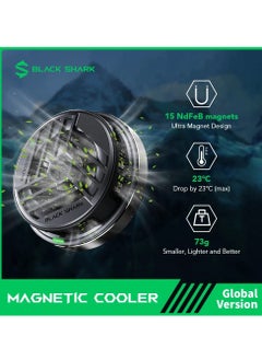 BLACK SHARK Magnetic Cooler Cell Phone Cooler Convenient Installation Mobile Phone Radiator Cooling Fan with Fast Cooling Heat Transfer Magnetic Sticker for All Types of iPhone iPad iOS Android  - Image 1