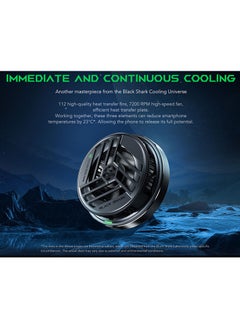 BLACK SHARK Magnetic Cooler Cell Phone Cooler Convenient Installation Mobile Phone Radiator Cooling Fan with Fast Cooling Heat Transfer Magnetic Sticker for All Types of iPhone iPad iOS Android  - Image 4