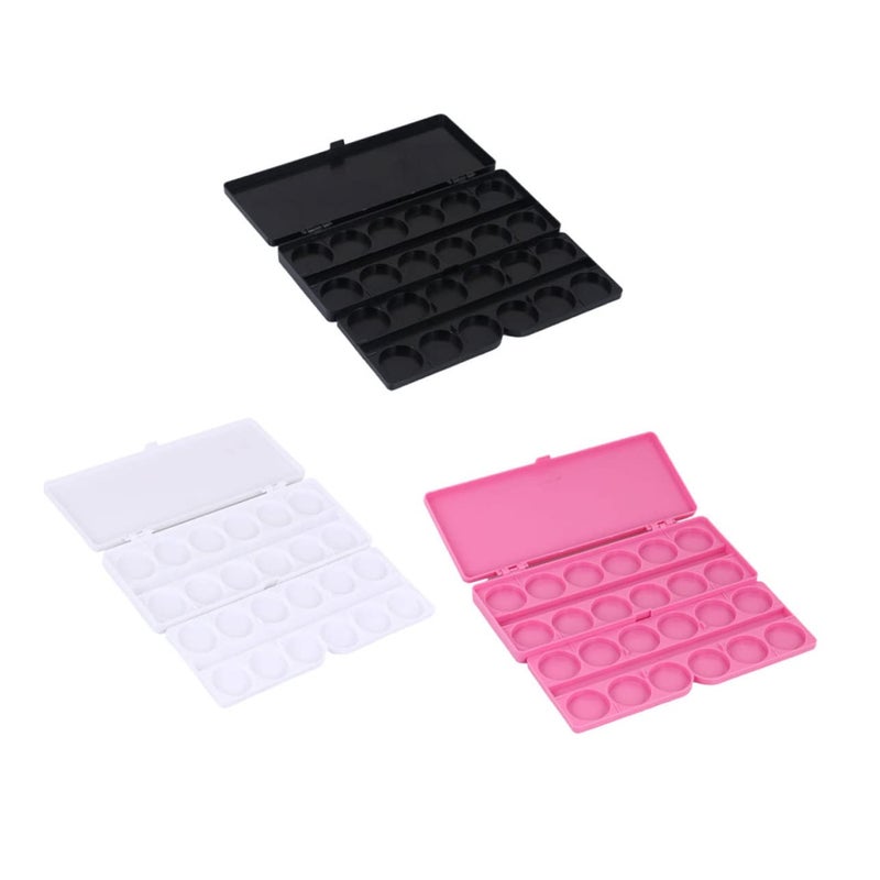 3Pcs Nail Art Watercolor Palette Durable Mixing Tray Easy Clean for Beginners Professionals - Image 2
