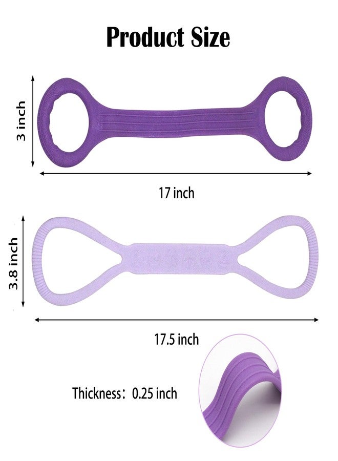 VKSG Figure 8 Fitness Upgraded Resistance Band with Handles, 2PCS 25lb Silicone Bands for Physical Therapy, Home Gym, Arm Back Shoulder Chest Workout - Pure Barre Equipment, Portable for Women & Men - Image 2