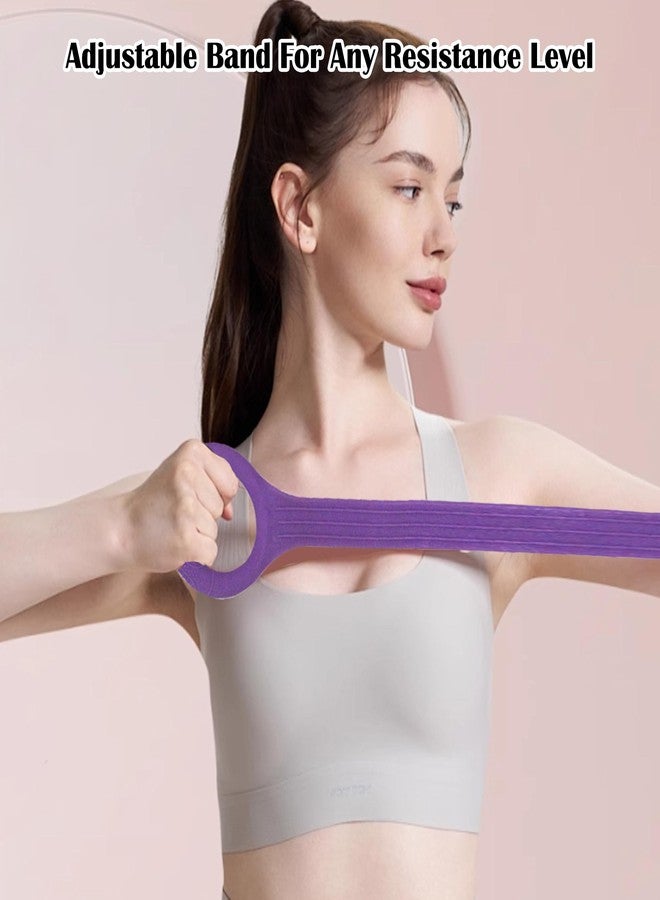 VKSG Figure 8 Fitness Upgraded Resistance Band with Handles, 2PCS 25lb Silicone Bands for Physical Therapy, Home Gym, Arm Back Shoulder Chest Workout - Pure Barre Equipment, Portable for Women & Men - Image 4