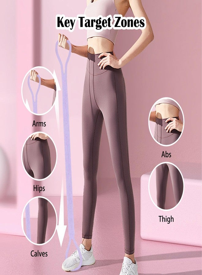 VKSG Figure 8 Fitness Upgraded Resistance Band with Handles, 2PCS 25lb Silicone Bands for Physical Therapy, Home Gym, Arm Back Shoulder Chest Workout - Pure Barre Equipment, Portable for Women & Men - Image 5