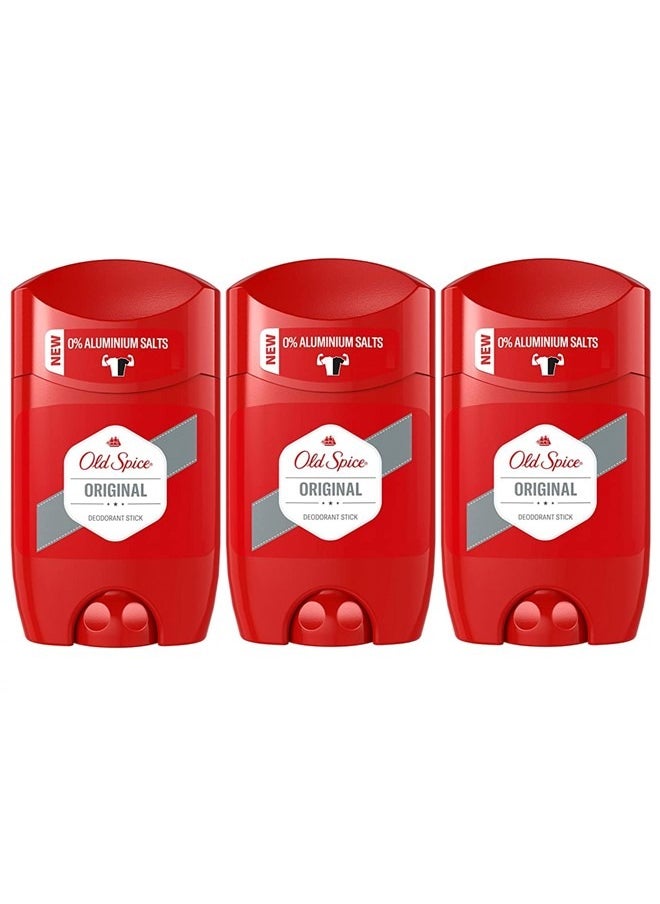 Old Spice - Original Deodorant Stick 50ml Pack of 3 - Image 1