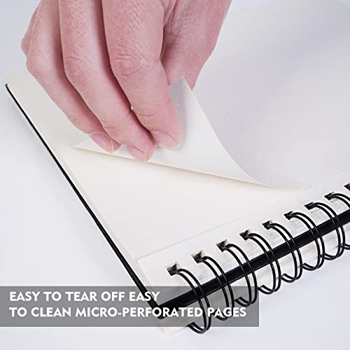 Conda كتاب رسم صلب كوندا 8.5"x11"، دفتر رسم غلاف صلب مزدوج الجوانب، دفتر رسم حلزوني، ورق فني مقاوم للأحماض للبالغين - Image 2