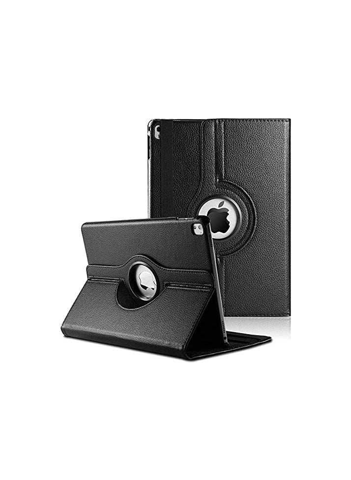 For iPad 10.2 Case 9th 8th 7th Generation 2021 2020 2019 360 Leather Wallet Rotating Durable Protective Cover With Auto Wake Sleep Black - Image 1