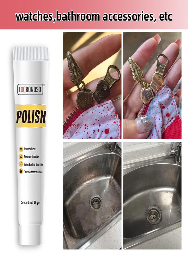 LOCBONDSO Metal Polish - Multi-Surface Chrome, Aluminum, Stainless Steel & Brass Polish with Rust Therapy | Long-Lasting Protective Polish for Cars, Golf Clubs, Motorcycles(50g) - Image 4