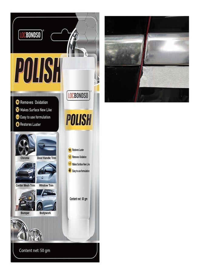 LOCBONDSO Metal Polish - Multi-Surface Chrome, Aluminum, Stainless Steel & Brass Polish with Rust Therapy | Long-Lasting Protective Polish for Cars, Golf Clubs, Motorcycles(50g) - Image 1