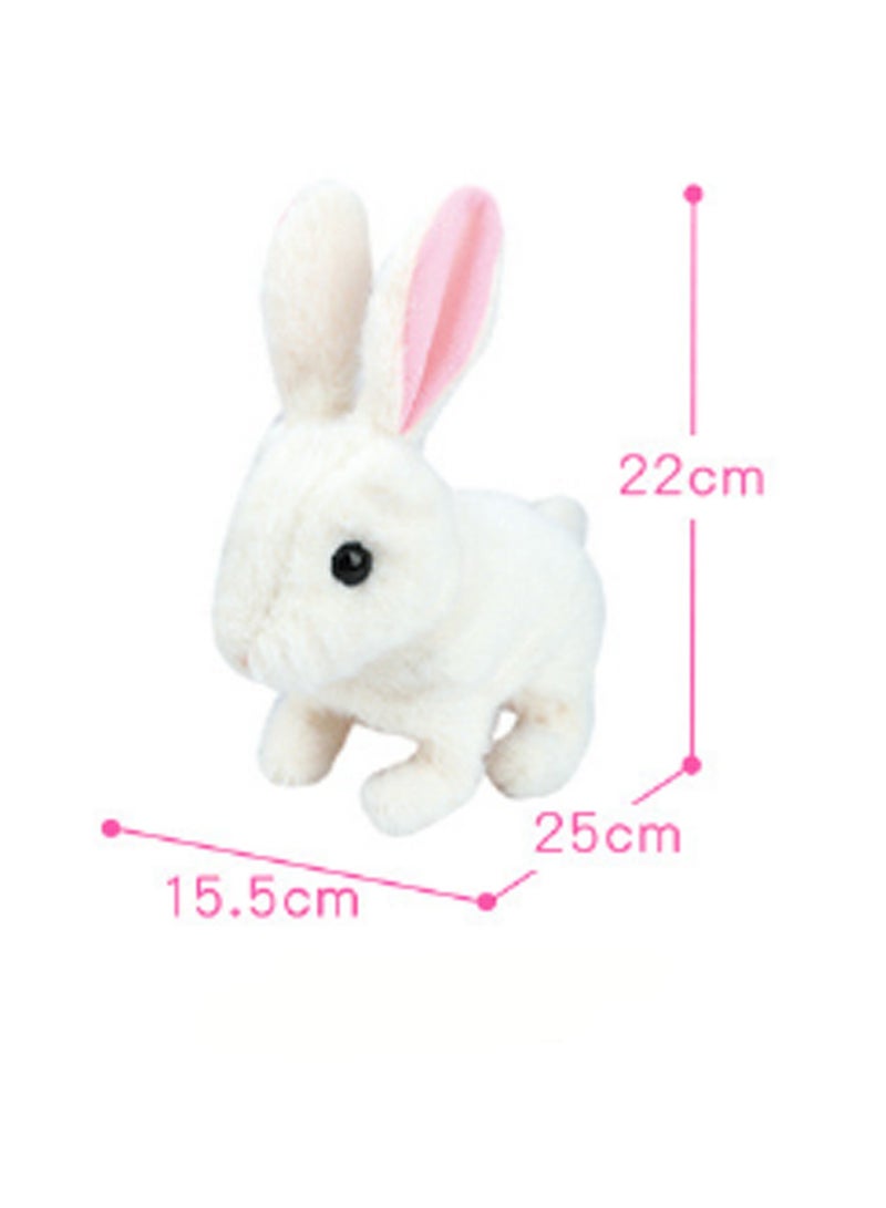 Robot Electronic White Rabbit Plush Stuffed Animal Interactive Rabbit Touch Control, Electronic Pet, Robot Toy, Animated Toy Rabbit For Girls Baby - Image 2