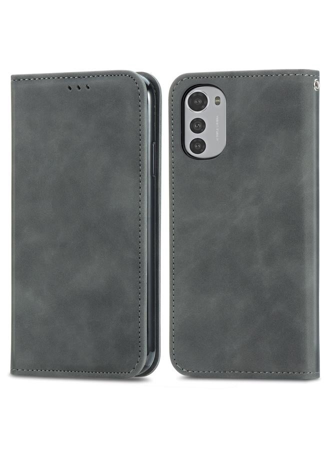 اس-توب جراب هاتف موتورولا موتو E32 بتصميم كلاسيكي من الجلد المغناطيسي - Image 2