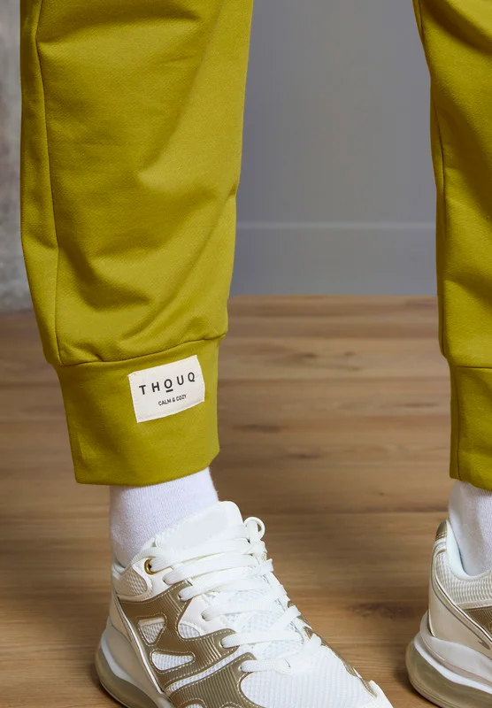 ذوق Tapered Hem Contrast Label Joggers