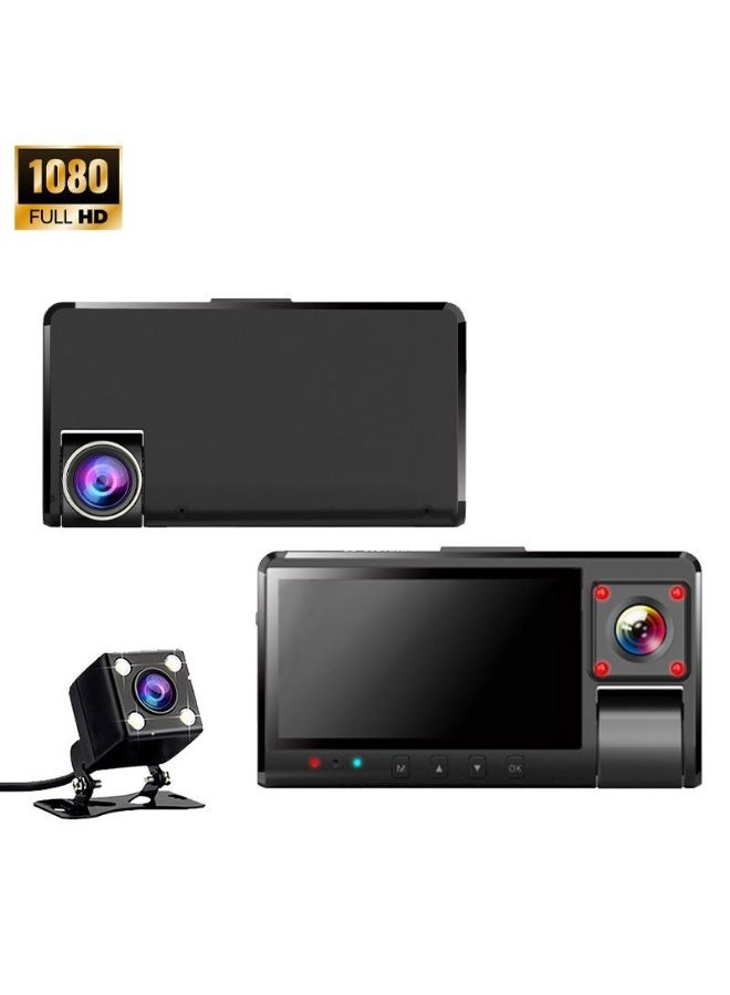 Denx "DENX DX3617 Dashcam – 3 Camera System, HD Video Recording, G-Sensor, Supports 128GB Storage, Wide-Angle Car DVR with Night Vision & Loop Recording" - Image 2