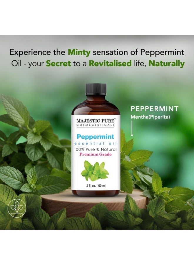 Majestic Pure زيت النعناع العطري مع قطارة زجاجية - 2 أونصة سائلة - 100% زيت نعناع نقي وطبيعي - زيوت عطرية من الدرجة الممتازة للناشر، العلاج بالروائح، صناعة الصابون والشمع - Image 5