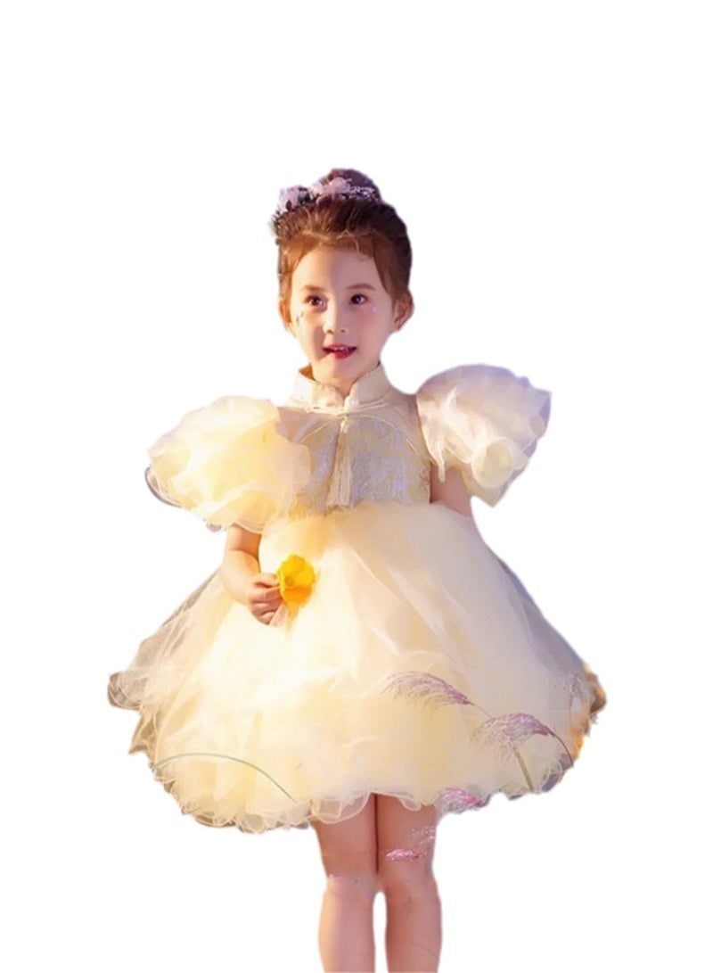 Children's dress, princess dress, flower girl wedding dress, small host piano performance dress costume - Image 1