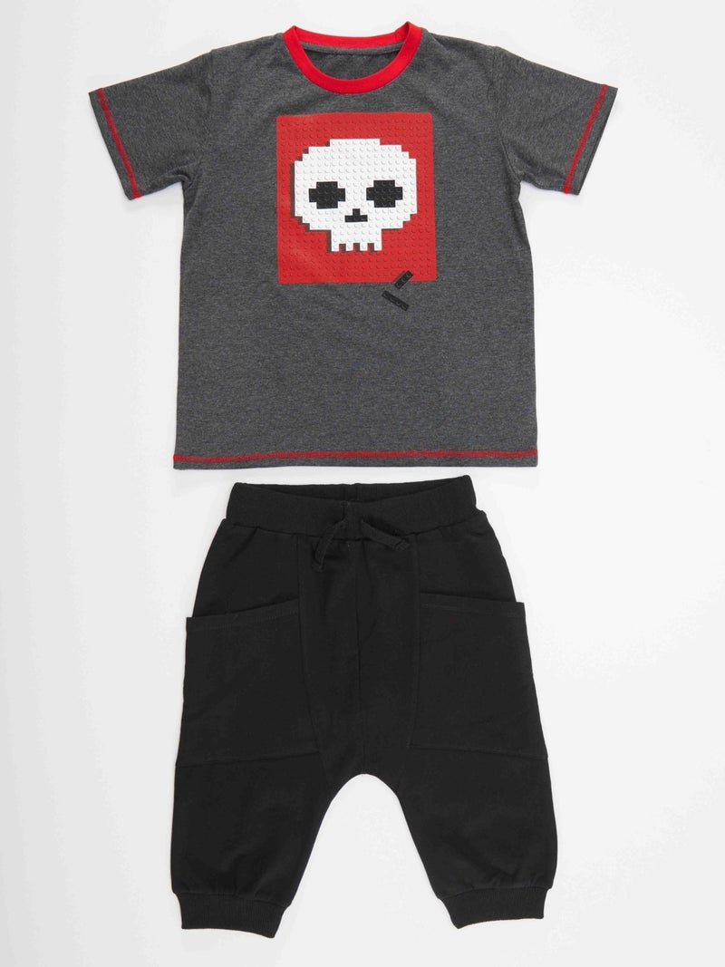 Mshb&G Skull Boy T-Shirt Baggy Capri Set  - Image 3