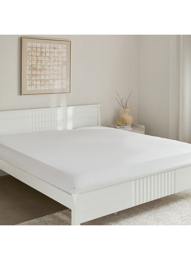 Home Box Purely Percale 300 TC Super King Fitted Sheet 200 x 40 x 200 cm - Image 1