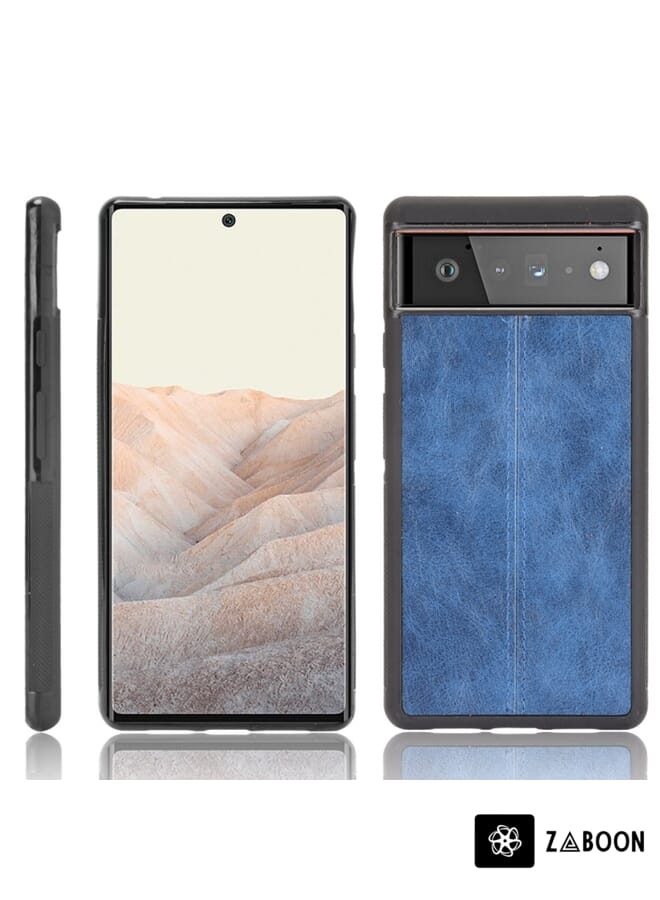Zaboon Protective Case Cover For Google Pixel 6 Pro Shockproof Sewing Cow Skin Texture PC + PU + TPU Case - Image 1