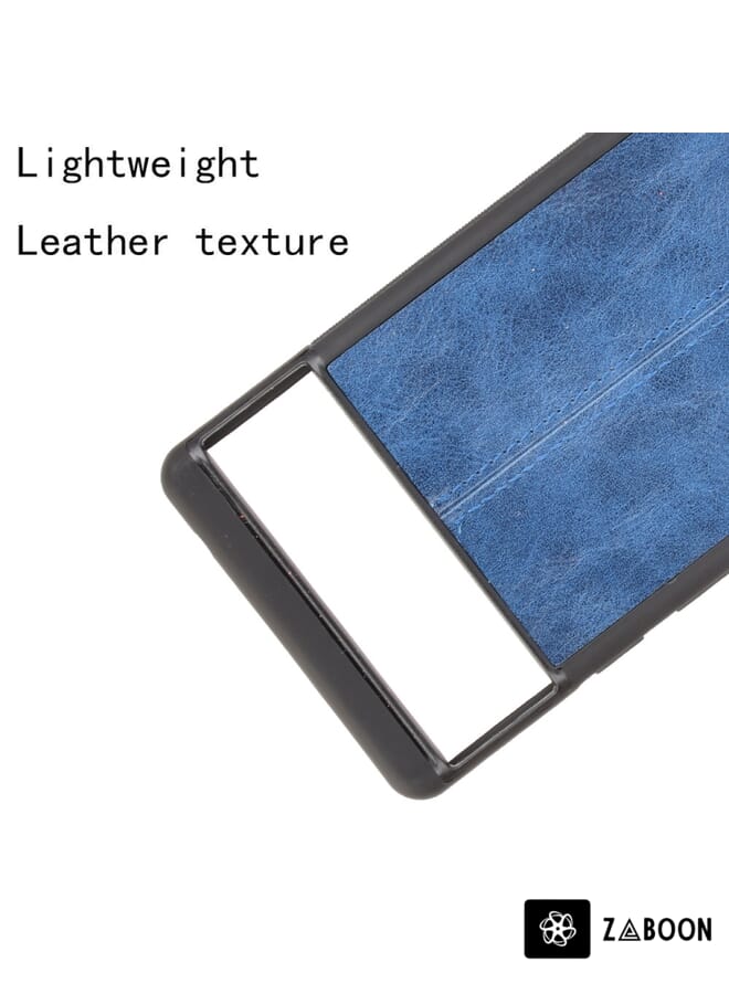 Zaboon Protective Case Cover For Google Pixel 6 Pro Shockproof Sewing Cow Skin Texture PC + PU + TPU Case - Image 5