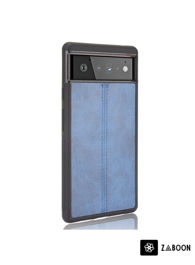 Zaboon Protective Case Cover For Google Pixel 6 Pro Shockproof Sewing Cow Skin Texture PC + PU + TPU Case - Image 3