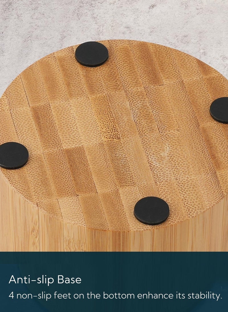 لوبيتيز زجاجة ملح الخيزران ، هزاز الملح ، القبو ، ملعقة مدمجة ، جرة تخزين التوابل في المطبخ ، جرة تخزين مع غطاء مغناطيسي دوار ، تستخدم لتخزين الملح الصالح للأكل ومختلف التوابل والتوابل - Image 5